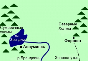 Карта места сражения